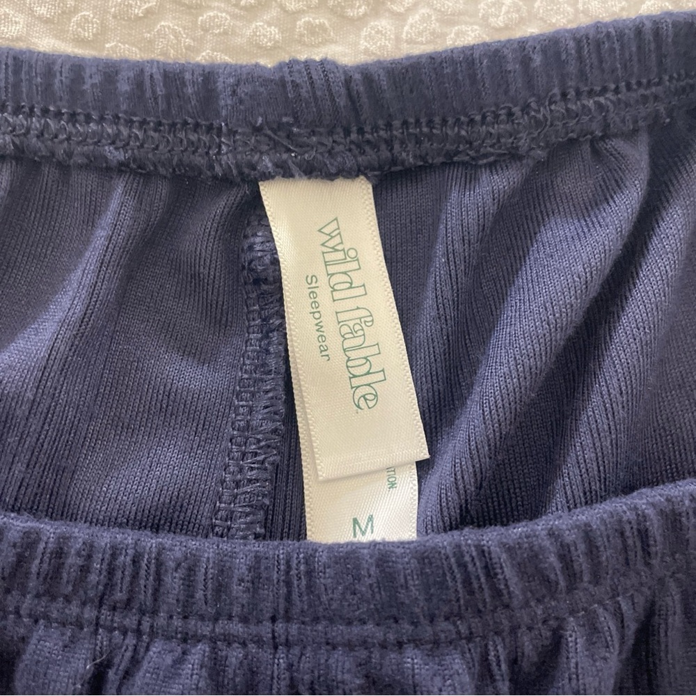 Wild Fable Navy Ruffle Hem Pajama Shorts - Picture 4 of 5